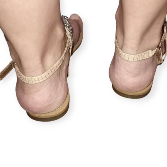 JESSICA SIMPSON BAILEY BLING SANDALS SZ 7.5 GOOD USED CONDITION. - Picture 3 of 7
